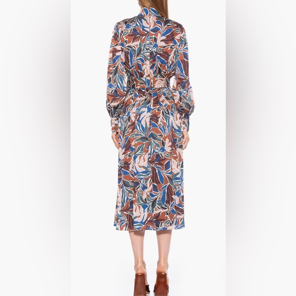 NWT Alexia Admore Safiya Long Sleeve Belted Fit & Flare Dress Size 14 - Picture 2 of 7